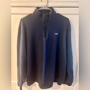 Vineyard Vines Men's Navy Blue 3/4 Zip-Up, Large